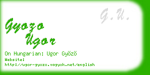 gyozo ugor business card