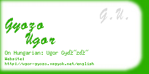 gyozo ugor business card